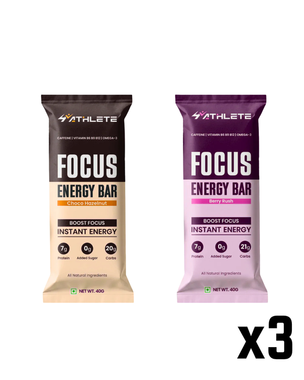 4Athlete Focus Energy Bars – Pack of 6