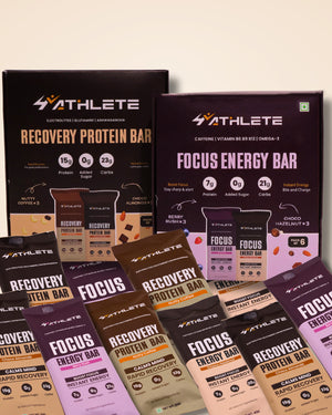 Combo Pack of 12 Assorted Bars – 6 Focus & 6 Recovery