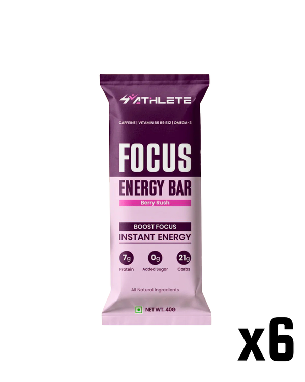 4Athlete Focus Energy Bars – Pack of 6
